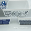 Bakeware cerâmico feito sob encomenda retangular branco do Applique